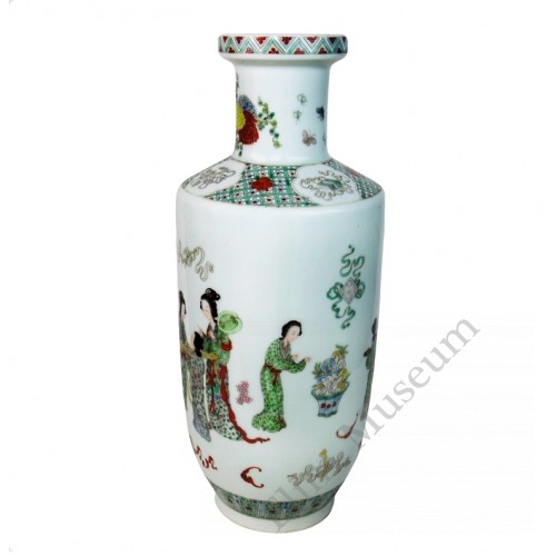 1031  A  Kang-Xi Famille Rose Enameled Vase 